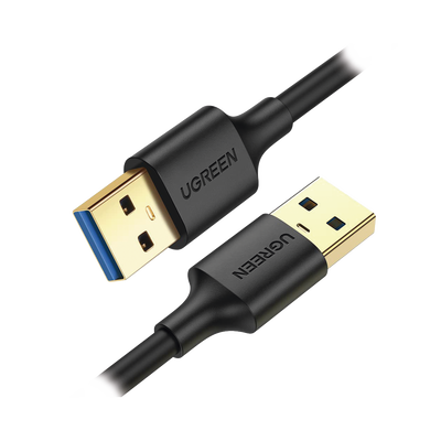 Cable USB-A 3.0 a  USB-A 3.0 / 2 Metros / Macho a Macho / Conector Niquelado / Núcleo de Cobre Estañado / Blindaje Múltiple / Velocidad 5Gbps / No Requiere Controlador / Compatible con USB2.0 Y USB 1.
