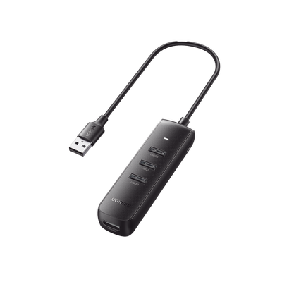 HUB USB-A 3.0 4 en 1 | 4 Puertos USB-A 3.0 (5Gbps) | Cable de 25 cm | Indicador Led | Ideal para Transferencia de Datos | Entrada USB-C para alimentar equipos de mayor consumo como discos duros | Colo