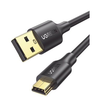 Cable USB-A 2.0 a Mini USB | 1m | Cable de Datos y Alimentación | 480Mps | Chip Inteligente | PVC | Para Discos Duros HDD o SSD, Go-Pro Hero, Mando de PS3, Cámaras Digitales, Reproductores MP3, MP4, e