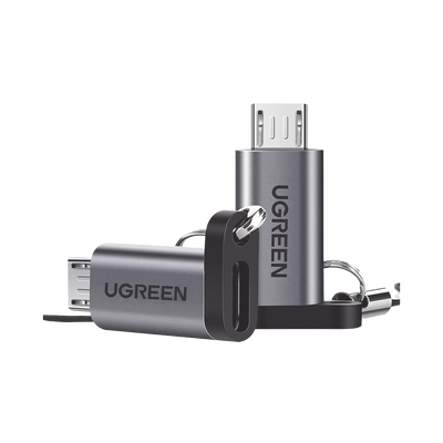 Adaptador USB-C 3.1 a Micro USB | Carga Rápida | FPC/QC2.0 | Sincronización de Datos | Velocidad de Transferencia de hasta 480Mbps | Incluye Cordón | Caja de Aluminio | Múltiples Protecciones | Amplia