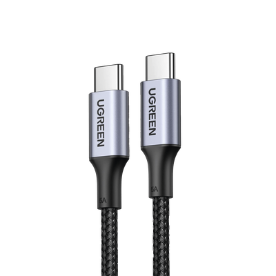 Cable USB-C a USB-C | 2 Metros | Carga Rápida de hasta 100W | Transferencia de datos 480 Mbps | PD3.0 | QC4.0/3.0/2.0 | FPC | AFC | Protección Integrada| Caja de Aluminio | Nylon Trenzado | Amplia Com