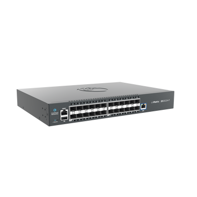 Switch cnMatrix EX3024F Ideal para Distribución en una Red Empresarial / 24 Puertos de Fibra Óptica SFP+(10 Gbps) / Capa 2 y Capa 3 / Doble Fuente de Alimentación en Corriente Alterna / Gestión Gratui