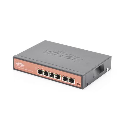 Switch PoE No administrable / PoE de Largo Alcance Hasta 250m / 4 Puertos PoE 10/100Mbps (Puerto 1 Hasta 60W, Puertos 2,3 y 4 Hasta 30W) + 2 Puertos 10/100Mbps Uplink / Presupuesto 65 W / Plug and Pla