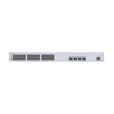 Switch de Distribución/Core Gigabit Administrable PoE Capa 3 / 24 puertos 10/100/1000 Mbps (PoE) / 4 Puertos 1GE SFP Uplink / ERPS / Rutas Estáticas / iStack / PoE Perpetuo / 400W / Administración Nub