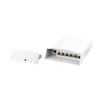 Switch CCTV PoE para Exterior / No administrable / PoE Entrada 802.3 bt Hasta 60W / 1 Puerto PoE salida 24V pasivo Hasta 12W /  3 puertos PoE 802.3 at Hasta 30W /  Ideal para Aplicaciones CCTV con Enl