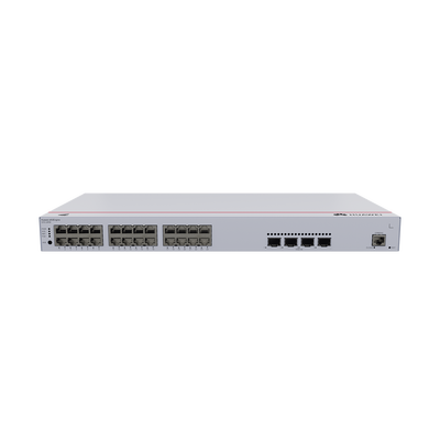 Switch de Distribución/Core Gigabit Administrable PoE Capa 3 / 24 puertos 10/100/1000 Mbps (PoE) / 4 Puertos 10GE SFP+ Uplink / ERPS / Rutas Estáticas / iStack / PoE Perpetuo / 400W / Administración N