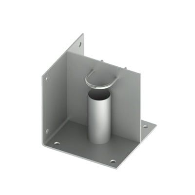 Base de piso o esquina para mástil de 2&quot;