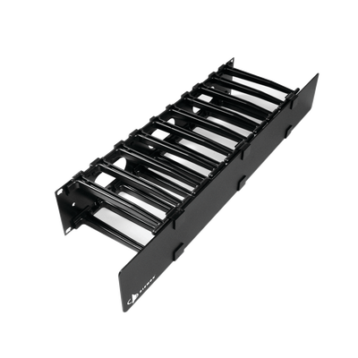 Organizador de Cable Horizontal RouteIT, Sencillo, Para Rack de 19in, 6in de profundidad, 2UR