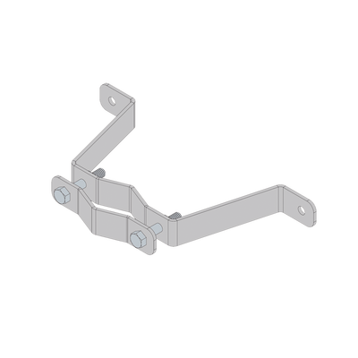 Herraje de Pared Liviano (1 pza) para Sujeción de Mástil  1&quot; a 1-3/4&quot;.