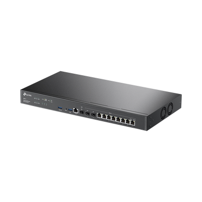Router Omada VPN /  SDN Multi-WAN 10G / 1 Puerto WAN SFP+ 10G / 1 Puerto WAN/LAN SFP+ 10G / 1 Puerto WAN/LAN SFP 1G / 8 puertos LAN/WAN 1G / 2 Puertos USB / 2.3 Millones Sesiones Concurrentes / Admini