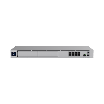 UniFi Cloud Gateway: Dream Machine PRO MAX. Administra hasta 150 dispositivos UniFi y 2000 clientes/todas las aplicaciones UniFi/5 Gbps de ruteo con IDS/IPS, 2 bahías 3.5&quot;, 128 GB SSD internos, Fail O