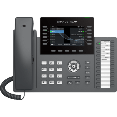 TELÉFONO IP PROFESIONAL DE 12 LÍNEAS / 24 TECLAS DE EXTENSIÓN PROGRAMABLES / WI-FI 6 / POE INTEGRADO / PANTALLA LCD 4.3 PULGADAS / SEGURIDAD DE NIVEL EMPRESARIAL / BLUETOOTH INTEGRADO / COMPATIBLE CON