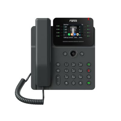 Teléfono IP Wi-Fi Empresarial,Bluetooth, 12 líneas SIP, pantalla a color 2.8&quot;, PoE, puertos Gigabit, conferencia local de 6 vías.