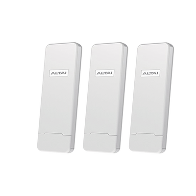 Paquete de 3 Puntos de Acceso C1N Super Wi-Fi, PTP y PTMP en 2.4 GHz , Con Antenas Integradas Sectorial de 70°, Alta Sensibilidad, Hasta 300 m a un Smartphone, Antena de 10 dBi, Soporta Fichas-Voucher