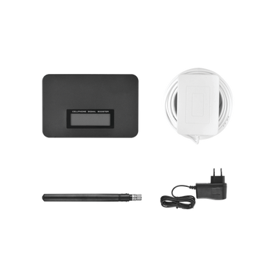 Kit Amplificador de Señal Celular de UNA banda de frecuencia / Mejora las llamadas convencionales / Soporta los datos de las tecnologías 2G y 3G de TELCEL, AT&amp;T y MOVISTAR / Puede cubrir un espacio de
