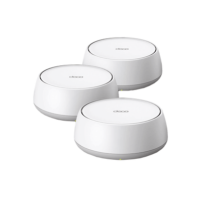 KIT 3 Routers Inalámbrico MESH Interior para Hogar / Doble Banda Wi-Fi 7 BE3600 Mbps / 2 Puerto 2.5 Gigabit WAN/LAN / 4 Antenas Internas / Operación Multi-Link MLO / Administración Mediante la App Dec