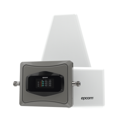 Kit Amplificador de Señal Celular 4G / Mejora las llamadas convencionales y VoLTE / Soporta los datos de las tecnologías 2G, 3G y 4G de TELCEL, AT&amp;T y MOVISTAR / Cubre hasta 600 m2.