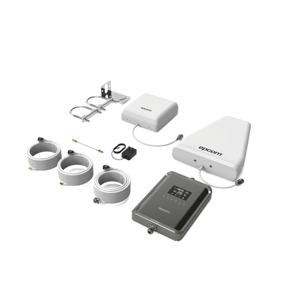 Kit Amplificador de Señal Celular 5G / Mejora las llamadas convencionales y VoLTE / Soporta los datos de las tecnologías 2G, 3G, 4G y 5G de TELCEL, AT&amp;T, MOVISTAR y OMV de Altán / Cubre hasta 600 m².