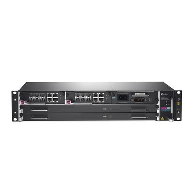 DeltaStream - OLT Módular GPON / Conexión de hasta 4,096 ONUs / 2 Tarjetas Main / Puertos Gigabit RJ45 Uplink / 4 Puertos SFP+ Uplink / Fuente Redundante AC- DC (incluida) / Administración desde la nu