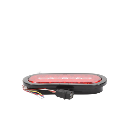 Plafón Ovalado de 7.5&quot; Para Camiones de Transporte, 18 LED Ultra Brillantes, Color Rojo/Claro/Ambar