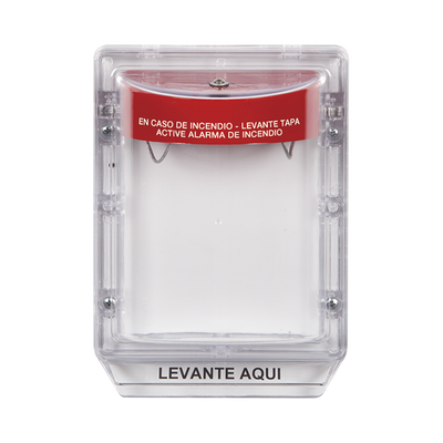 Cubierta Protectora de Policarbonato Serie Stopper II® , Con Bocina, Sin Espaciador, Montaje Empotrado, Etiqueta en Español 