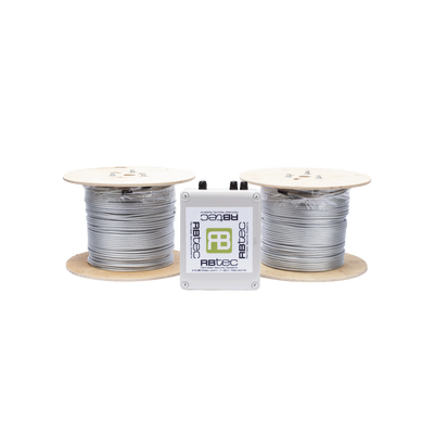 Kit de Cable Sensor Perimetral para Cerca Ciclonicas IRONCLAD / 610 METROS DE PROTECCION / 2 ZONAS; 305 METROS POR ZONA / Sin Falsas Alarmas por Viento / TODO Incluido/ TARJETA LPU400/ Calibración por
