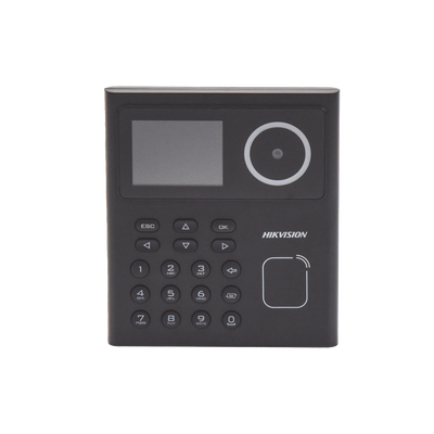 Terminal Facial Min Moe Administrable por Smartphone o Nube /  Acceso y Asistencia / Lector PROX EM  /  500 rostros / Detección de Cubrebocas / HikConnect / Reconocimiento a 1.5 mts de distancia / HIK