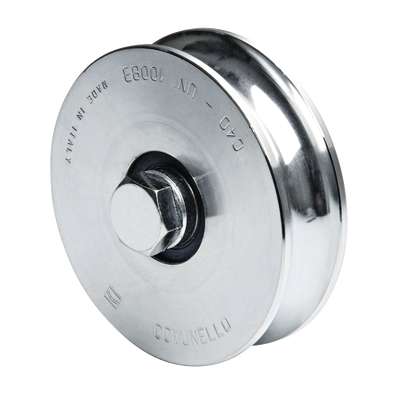 Rueda de 12 cm SIN Soporte / Soporta hasta 450 kg / Canal Tipo &quot;U&quot;