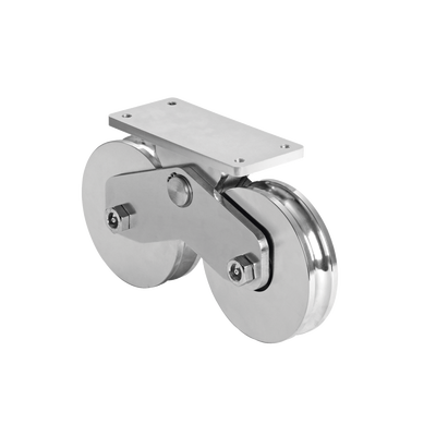 Rueda Doble de 12 cm / Capacidad Para Puertas de hasta 1200 kg / Canal Tipo &quot;U&quot;