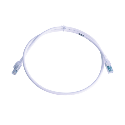 Patch Cord Z-MAX Cat6A S/FTP, CM/LS0H, 3ft, Color Blanco, Versión Bulk (Sin Empaque Individual)