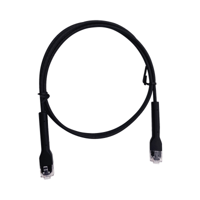 Mini Patch Cord Cat6 Ultra Slim 2 m Negro – Ahorra Espacio sin Organizadores, con Bota Flexible