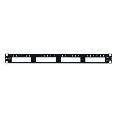 Patch Panel MAX Modular (vacío), de 24 Puertos, Plano, 1UR 