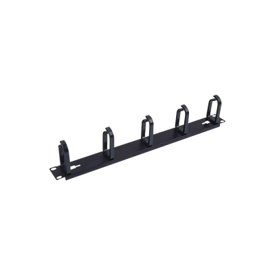 Organizador de Cables con 5 anillos, 1U, 19&quot; Color negro