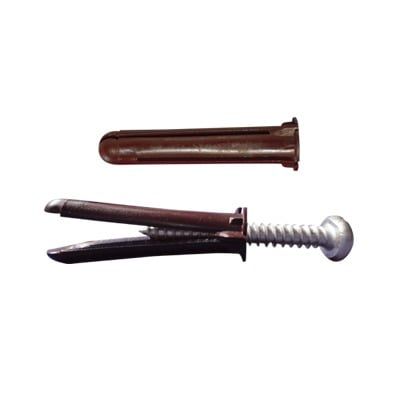 Paquete de 10 taquetes café 1 3/4&quot; y 10 tornillos 10mm x 1 3/4&quot; (1104-05002)