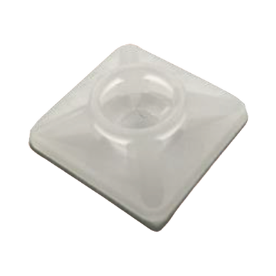  Base Autoadherible para Cinchos Práctica y Eficiente para la Organización y Fijación de Cables, Fabricada en Nylon Resistente y de Color Natural con una Medida de 19x19 mm, Paquete con 100 Piezas (42