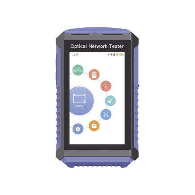 Mini OTDR Touch para pruebas en enlaces fibra Óptica Activos (Prueba de Fibra Viva) /  Longitud de Onda en 1625nm / Integra Función OPM / Integra Función VFL 5mW / Mapeo de Cables RJ45 / Recargable / 
