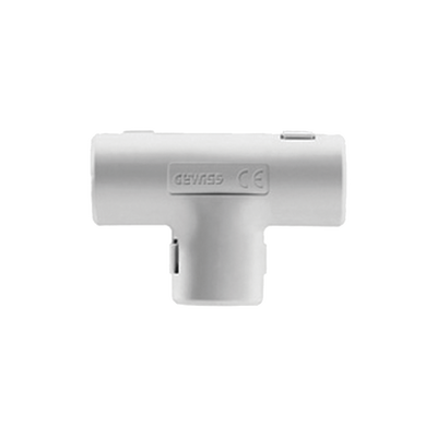 Unión en &quot;T&quot; para tubería rígida, recomendado para cable eléctrico, PVC Auto-extinguible, de 25 mm