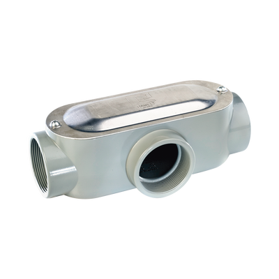 Caja Condulet Tipo: T de 1&quot; (25.4 mm). Incluye tapa y Tornillos.