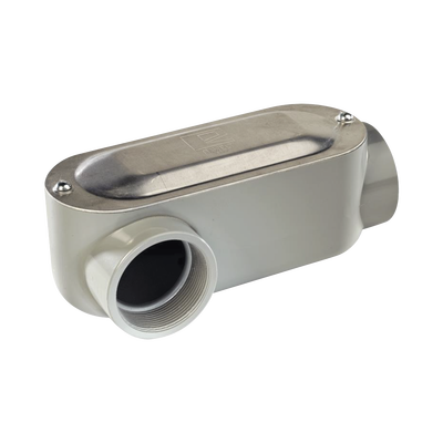 Caja oval roscada tipo OLR de 2&quot; (50.8 mm) Incluye tapa y tornillos.