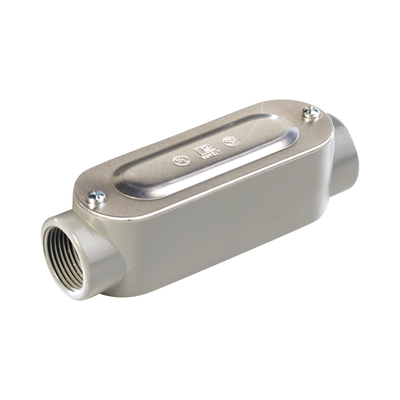 Caja oval roscada tipo C de 1 1/2&quot; (38.1 mm) Incluye tapa y tornillos.