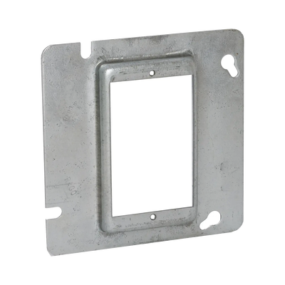 Sobretapa Cuadrada Galvanizada  de 4 11-16&quot;, realce de 1/2&quot;.