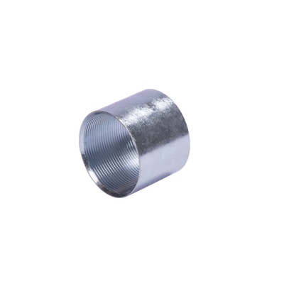 Cople 1/2&quot; (13mm) pared gruesa con rosca galvanizado etiqueta amarilla