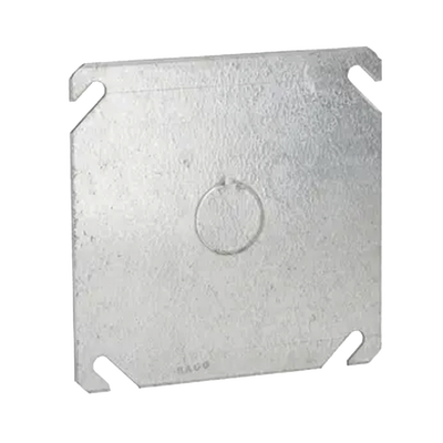 Tapa Cuadrada con Entrada de 1/2 para caja de 4&quot;.