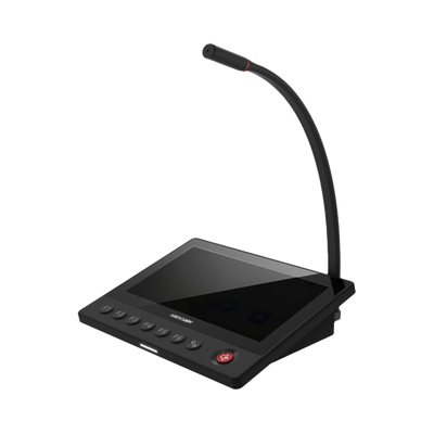 Micrófono IP / 12 VCD /  Pantalla Touch 7&quot; / Transmisión en Tiempo Real / Integración con HikCentral Professional
