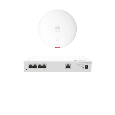 Kit DEMO de Router Multi-Servicio / 1 puerto 10/100/1000 Mbps(WAN) / 4 puertos 10/100/1000 Mbps(LAN) PoE / 50W + Punto de Acceso Wi-Fi 6 / 1.775 Gbps / MU-MIMO 2x2 (2.4GH y 5GHz) / Smart Antenna más c