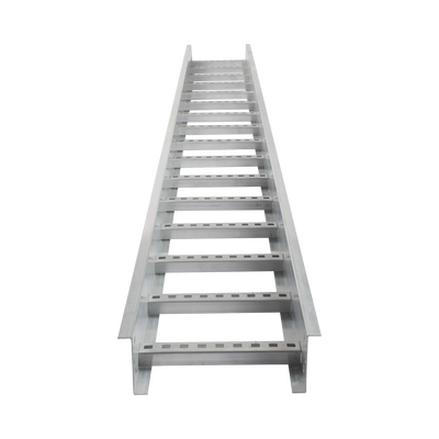 Escalera de Aluminio Portacables / Perfil Z / Peralte 3 1/4&quot; /Paso 9&quot; / Ancho 6&quot; / 3.66 metros / Capacidad Máx. 137 Cables / Incluye Cople Union y Tornillería