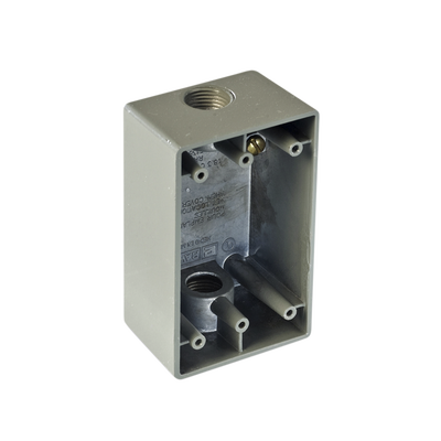 Caja Condulet FS de 3/4&quot; (19.05 mm) con dos bocas a prueba de intemperie.