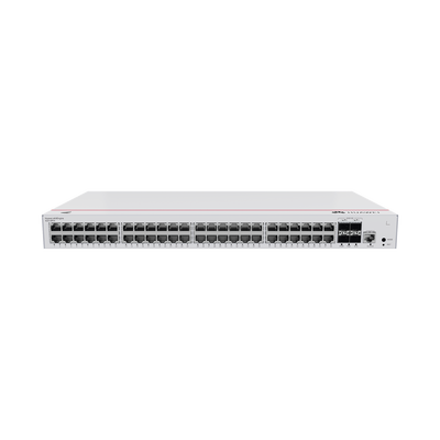 Switch de Acceso Gigabit Administrable PoE Capa 2 / 48 puertos 10/100/1000 Mbps (PoE) / 4 Puertos 10GE SFP+ Uplink / ERPS / IMGP Snooping / DHCP Snooping / PoE Perpetuo / 380W / Administración Nube Gr