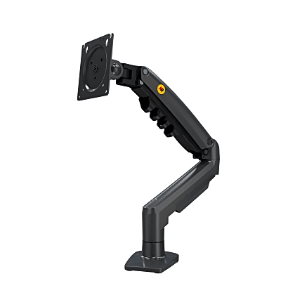 Brazo Ajustable para Monitor Ergonómico / Compatible con Monitores de 17&quot; - 30&quot; / Capacidad de Peso hasta 9 kg / Rotación 360° / Inclinación +85° a  -30° / Giro 180° / Ajuste de Resorte de Gas / Color