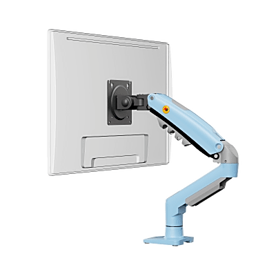 Brazo Ajustable para Monitor Ergonómico / Compatible con Monitores de 17&quot; - 30&quot; / Capacidad de Peso hasta 9 kg / Rotación 360° / Inclinación +85° a  -30° / Giro 180° / Ajuste de Resorte de Gas / Color